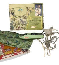 Vintage Sears Cordless Rechargeable Electric Scissors With Box Sewing Granny