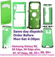 Samsung Galaxy S6, S7 S7Edge S8 S8+ S9,S9+ LCD Front Back Cover Adhesive Sticker