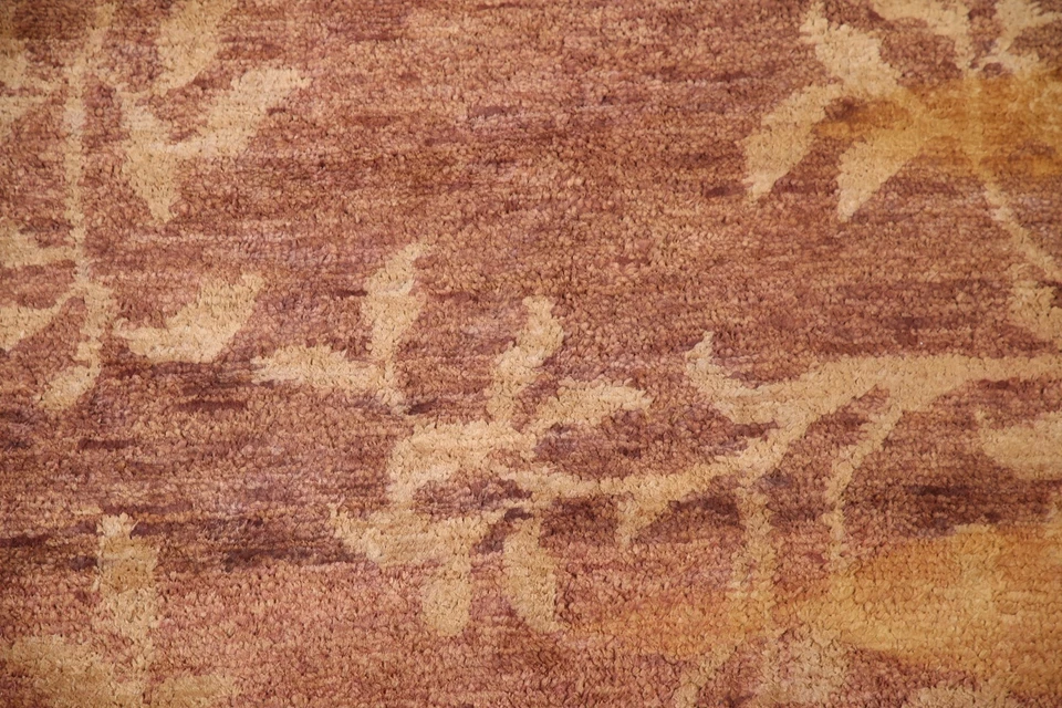 Nature Print Transitional Moroccan Oriental Area Rug 5'x7' Jute Hand-knotted Rug - Image 4 of 4