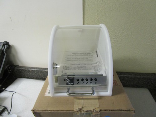 New! Armstrong Medical Drug Security Lock Box-with Keys Clear View- White