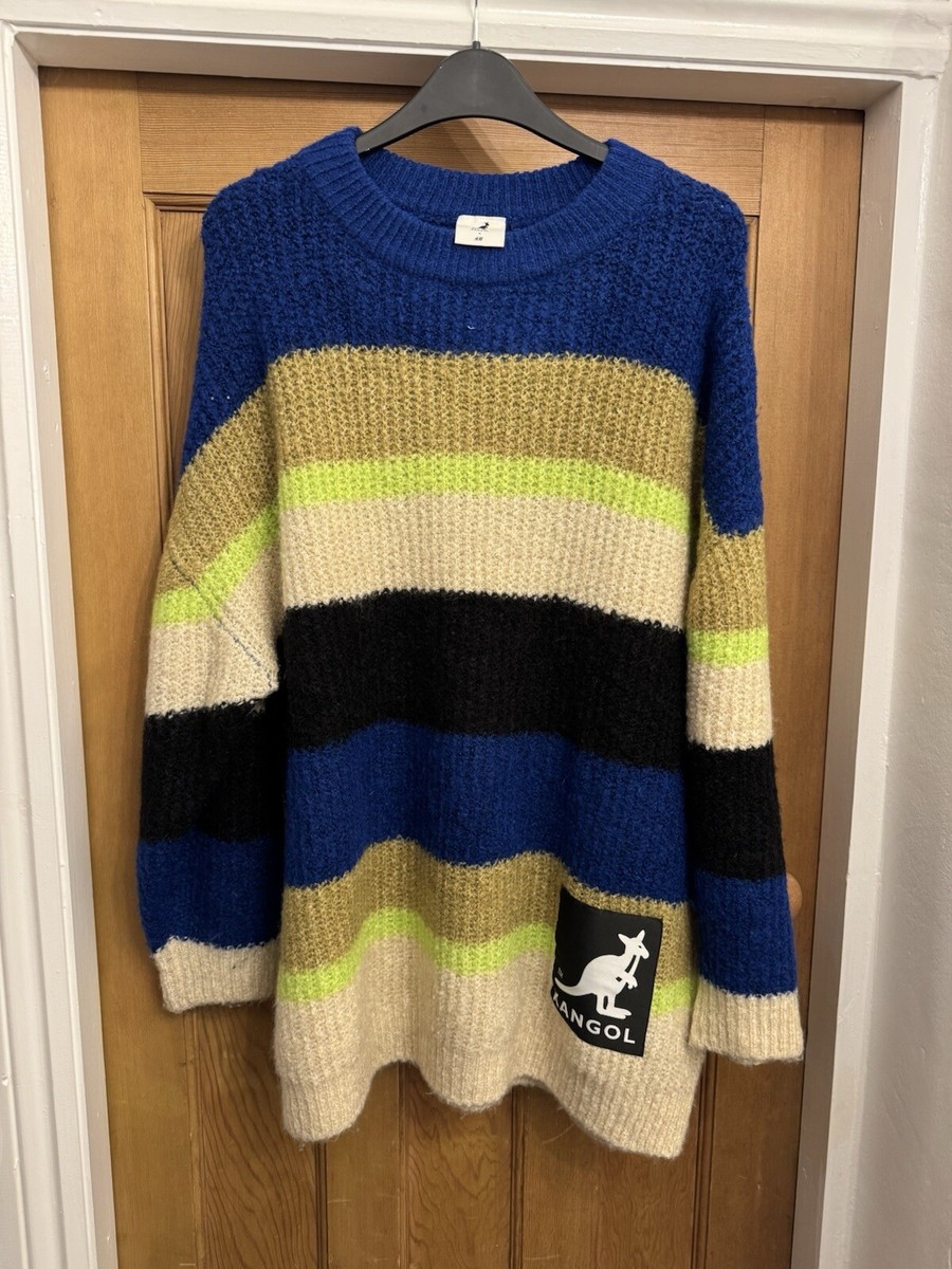 Kangol x H&M Oversized Striped Jumper Size Medium Women's Ladies