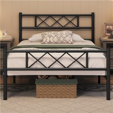 Bed Frames Single/Double/King Size Metal Bed Platform for Bedroom Furniture USED