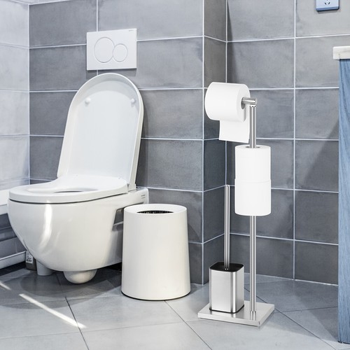 Toilettenpapierhalter stehend Toilettenpapierständer Klopapierhalter freistehend - Bild 13 von 14