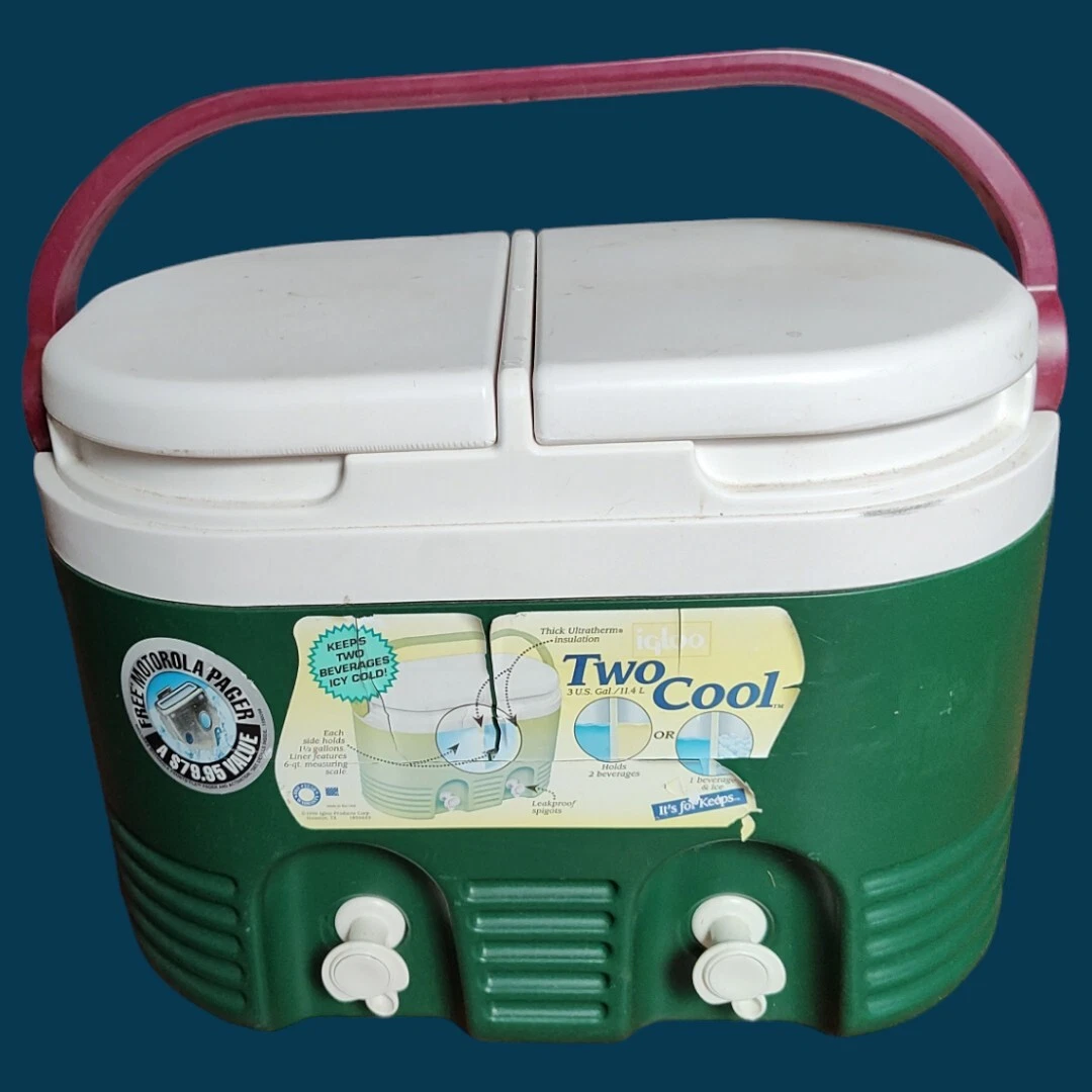 Igloo Two Cool Dual Double Beverage Cooler Spouts /Spigots 3Gal/12Qt  Insulated
