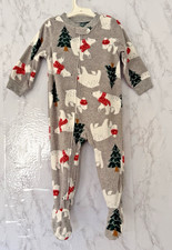 Just One You Carter's 18M Christmas Santa Polar Bear Fleece Footed Pajamas