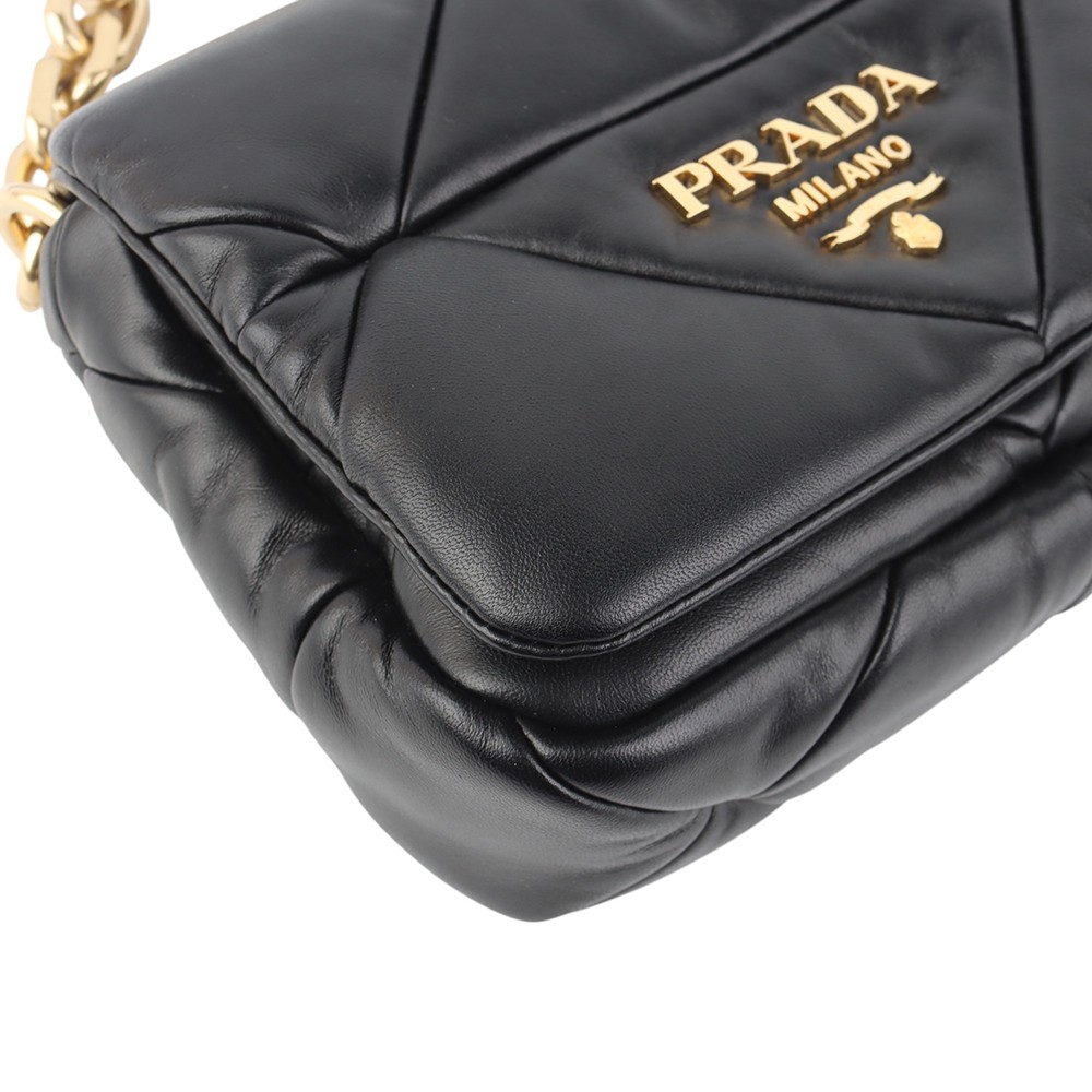 Prada padded chain shoulder bag in nappa patchwor… - image 5