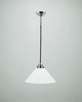 Pendelleuchte Esstisch Glas Messing L:30 Cm E27 Nickel HäNgelampe Blendarm
