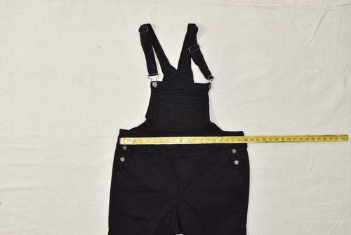 Torrid Women Plus Size 18R Black Denim Overalls Skinny Solid Cotton Premium - Picture 3 of 8