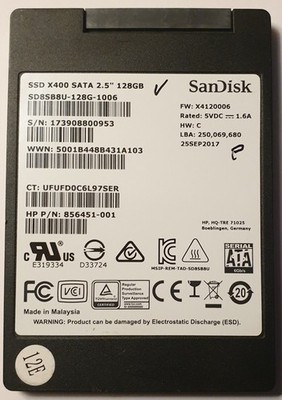 SANDISK 128GB SSD 2.5 MIT PREE installiertWIN 11 HOME64 DEV. FÜR ALTE / NEUE PCS