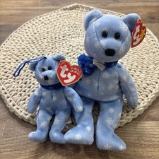Ty Beanie Babies Holiday Teddy Bear SET of 2 Bears 8"  5" with TAGS 1999