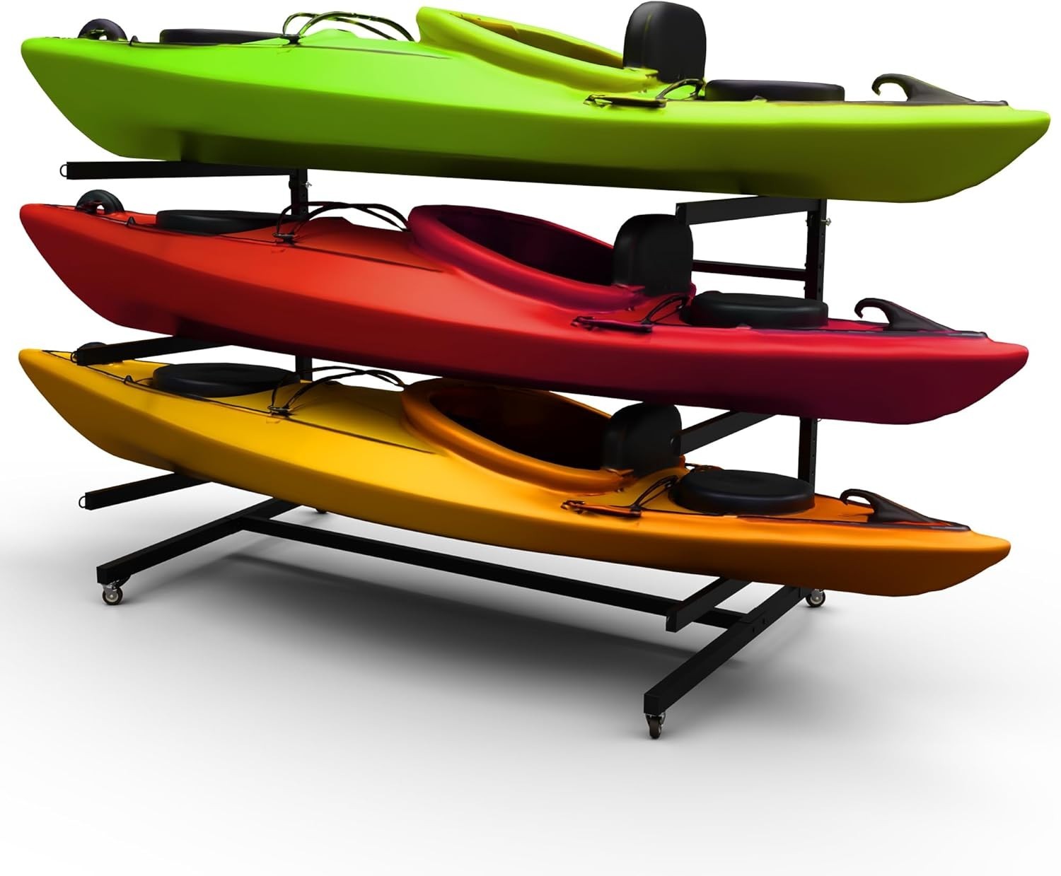 Sup Canoe Storage Rack Movable On Wheels