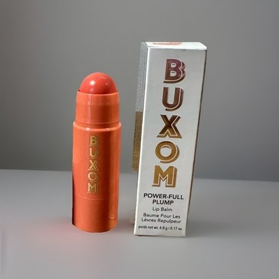 Buxom Power-full Plump Lip Balm 0.17 oz 4.8 g FIRST CRUSH Pink Peach NIB New!