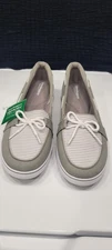 Keds Women's Size 10 Casual Kahki And White Grasshoppers Shoes - NWOB