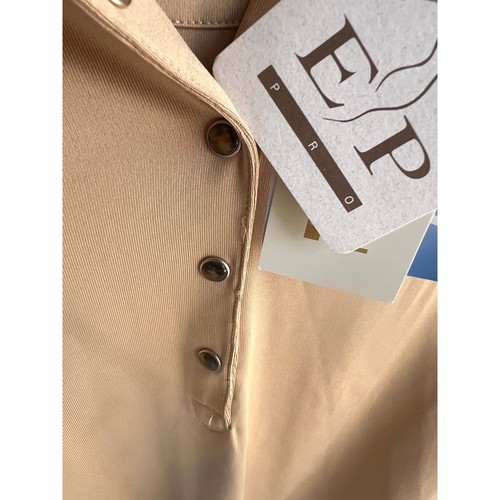 EP PRO Tour Tech long sleeve gold tan golf polo UV protection vintage NWT Sz S - Picture 2 of 9