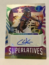 Christian Kirksey 2021 Panini Illusions Superlatives Auto SU-46 25/99