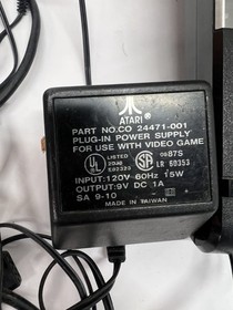 Atari 7800 Video Game Console & Controllers Game TESTED Papers Manuals Vintage