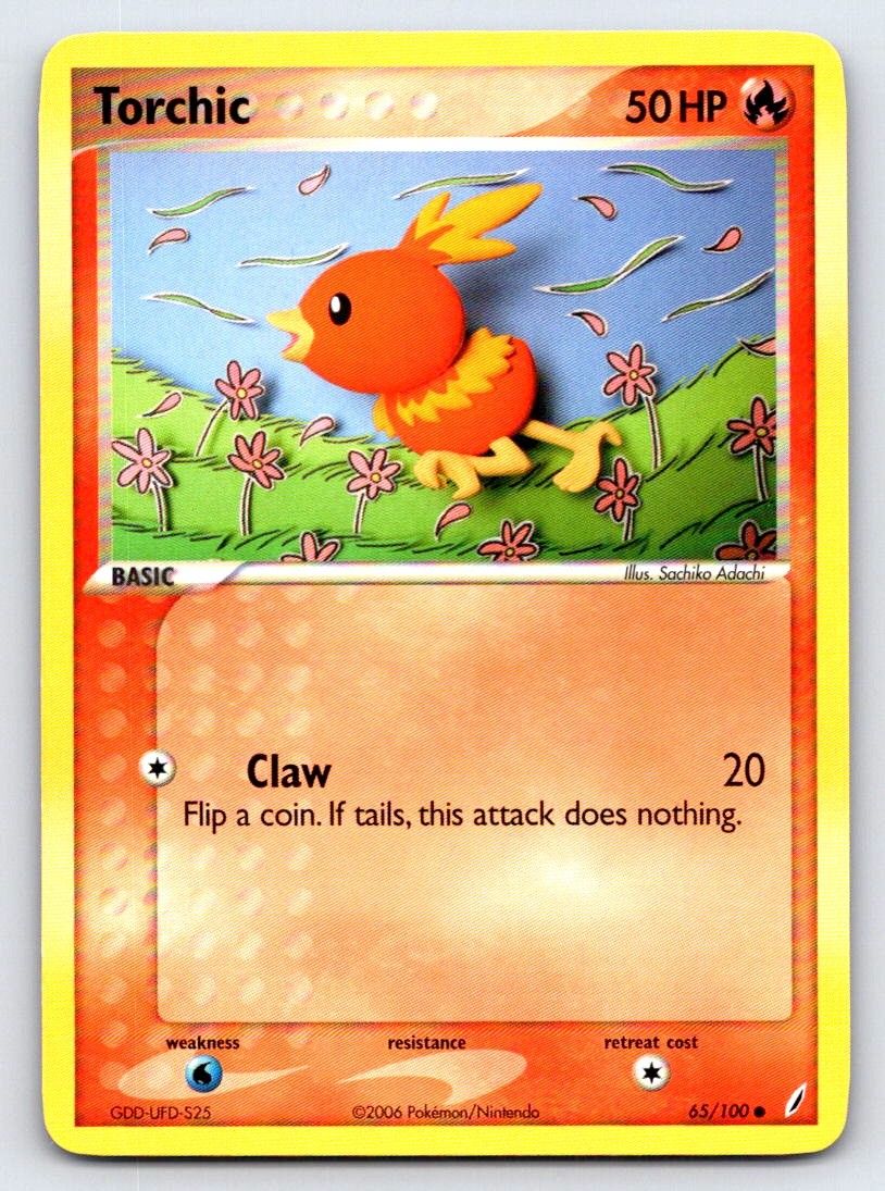 Torchic 65/100 Common Crystal Guardians Pokemon Lightly Played