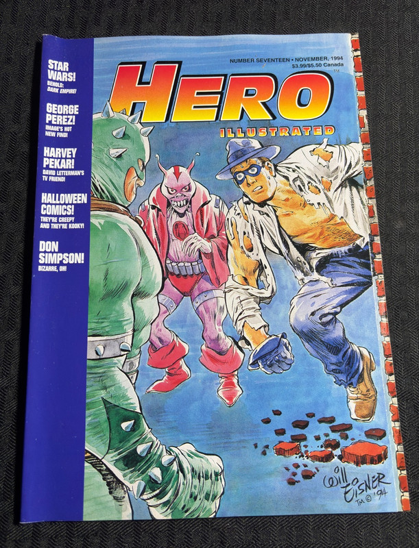 1994 HERO ILLUSTRATED Magazine #17 FN 6.0 The Spirit Cover / George Perez