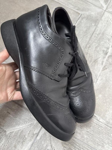 Men Hogan Heels Black Leather 43