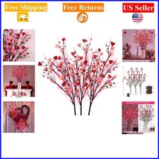 3 Pack Lighted Valentine's Heart Berry Picks, 30" Tall, LED, Indoor/Outdoor