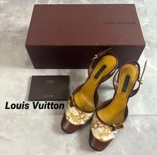 LOUIS VUITTON décolleté in pelle con tacco multicolore EU 35 dal Giappone 142...