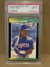 1989 Donruss Baseball's Best Sammy Sosa #324 (RC) Psa 9