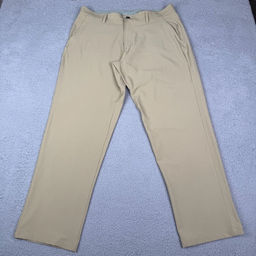 Free Fly Pants Mens 36x30 Khaki Performance Stretch Outdoor Hiking Golf Fishing