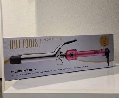 Hot Tools Professional 1 Inch Curling Iron Pink 450 Degrees Brand New