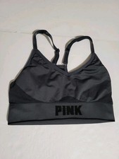  6  Victoria  s Secret PINK Gray Sports Bra Seamless Lightly Lined M