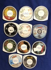 Lot Of 11 Untested UMD discs For PSP Mixed Games And Movies.