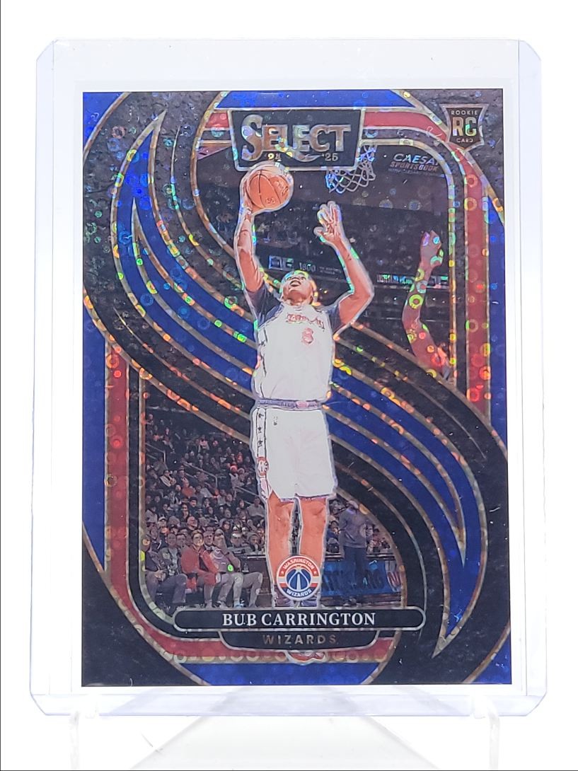 BUB CARRINGTON 2024-25 SELECT PREMIER LEVEL ROOKIE BLUE DISCO RC /25 Q6196