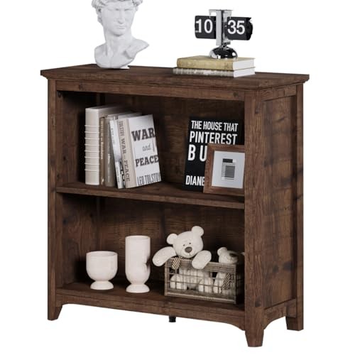  Bookcase, Open Storage Book Cases/Shelves, Floor Without Drawer Rustic Oak