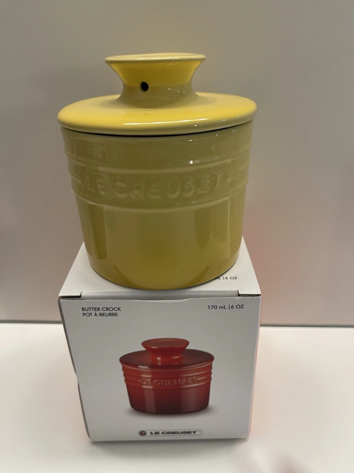 Le Creuset Stoneware Butter Crock 170ml in Camomile (NEW)