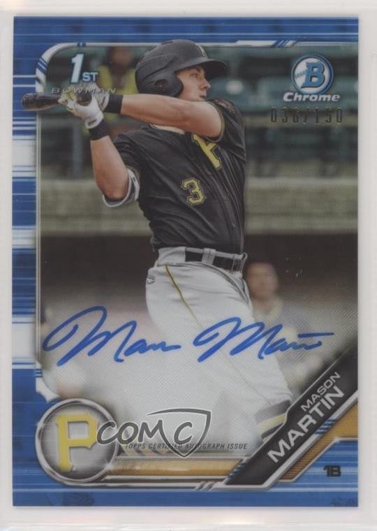 2019 Bowman Chrome Prospect Blue Refractor /150 Mason Martin #CPA-MMA Auto 7qg