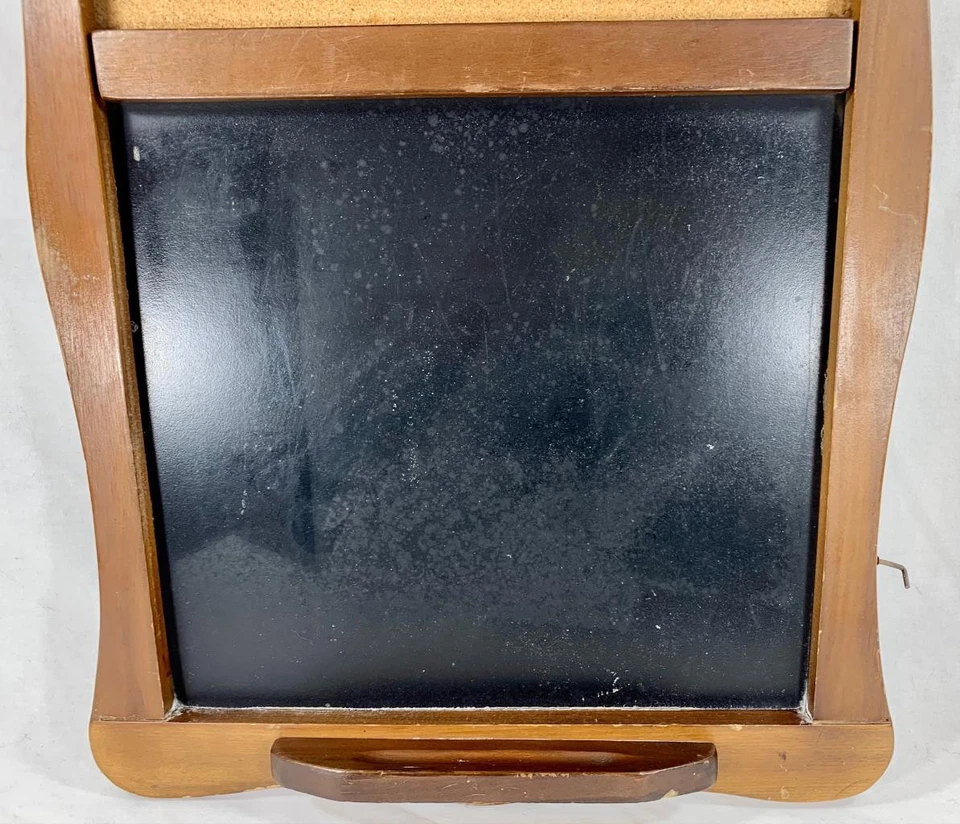 Chalkboard Blackboard Cork Board Wooden Wall Organizer Vintage Tongue & Groove O - Image 3 of 4