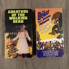B&W HORROR SCI-FI VHS LOT (2) CREATURE OF THE...