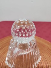 Vintage Crystal Golf Ball Paperweight MCM Glasss Orb