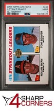 2001 TOPPS ARCHIVES REPRINT 1977 #435 NOLAN RYAN-TOM SEAVER HOF POP 5 PSA 9
