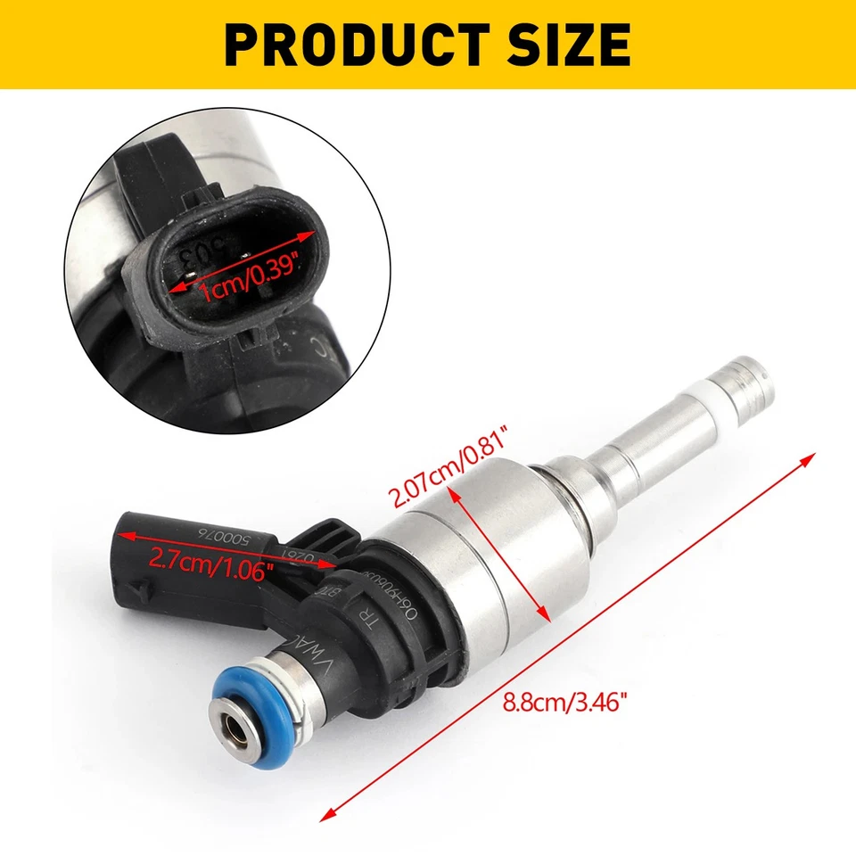 4x Inyectores de combustible para Volkswagen Jetta Beetle Golf 2008-2014 2008-2016 2009-2013 Foto 3 de 4