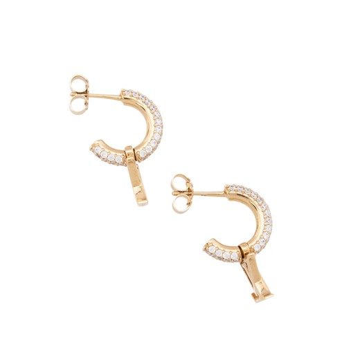 Pendientes de aro icónicos Louis Vuitton de cristal LV - Imagen 2 de 3