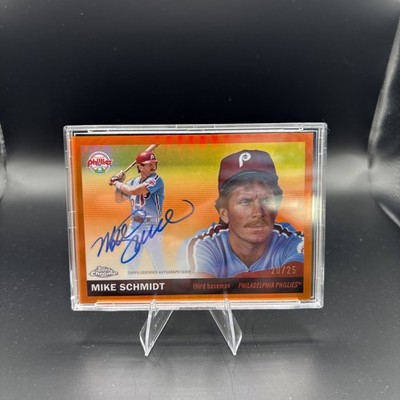 2025 MLB Topps Chrome Platinum Mike Schmidt *Number Match* Orange Auto /25