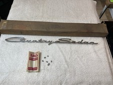 1963 Ford Galaxie Country Sedan Wagon Nos Chrome Tailgate Scriptemblem