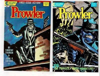 Prowler 1 + 2 (Eclipse 1987) reboot of Golden Age hero