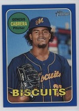 2018 Topps Heritage Minor League Edition Blue /99 Genesis Cabrera #28 02l6
