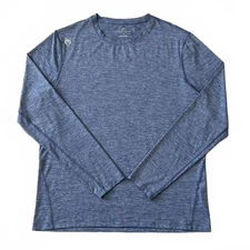 Greyson Mens Sport Performance Long Sleeve T Shirt Blue Size Medium