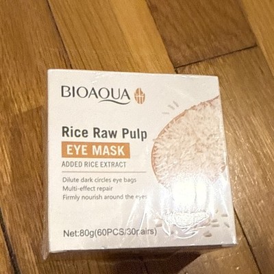 BIOAQUA Rice Raw Pump Eye Mask for Dark Circles Under Eye 30 Pair!  NEW & SEALED