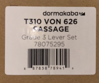 Dormakaba Grade 3 Lever Set