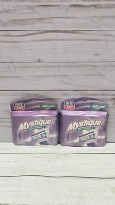 Rite-Aid Mystique Triple Razor Blade Cartridges Aloe & Vitamin E 4 Pack 2 New 