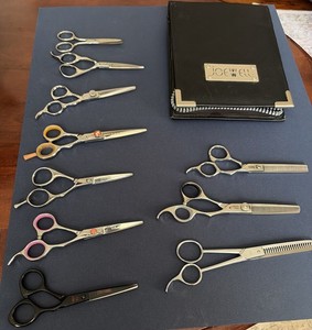 Prof. Grooming Shears Lot – Multi Brands Thinning & Cutting Scissors Case Etc
