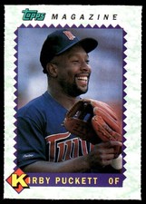 Kirby Puckett 1990 Topps Magazine #TM24 Twins MLB READ FREE SHIP AutographDen